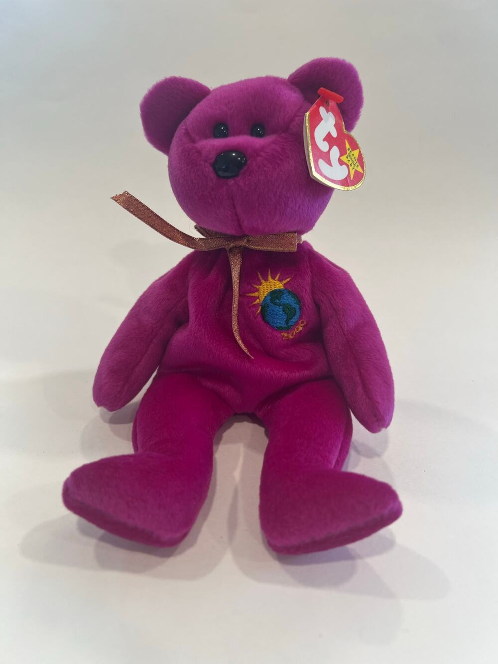 TY Beanie Baby Millennium Millenium Bear 1999 Retired With Tag Errors